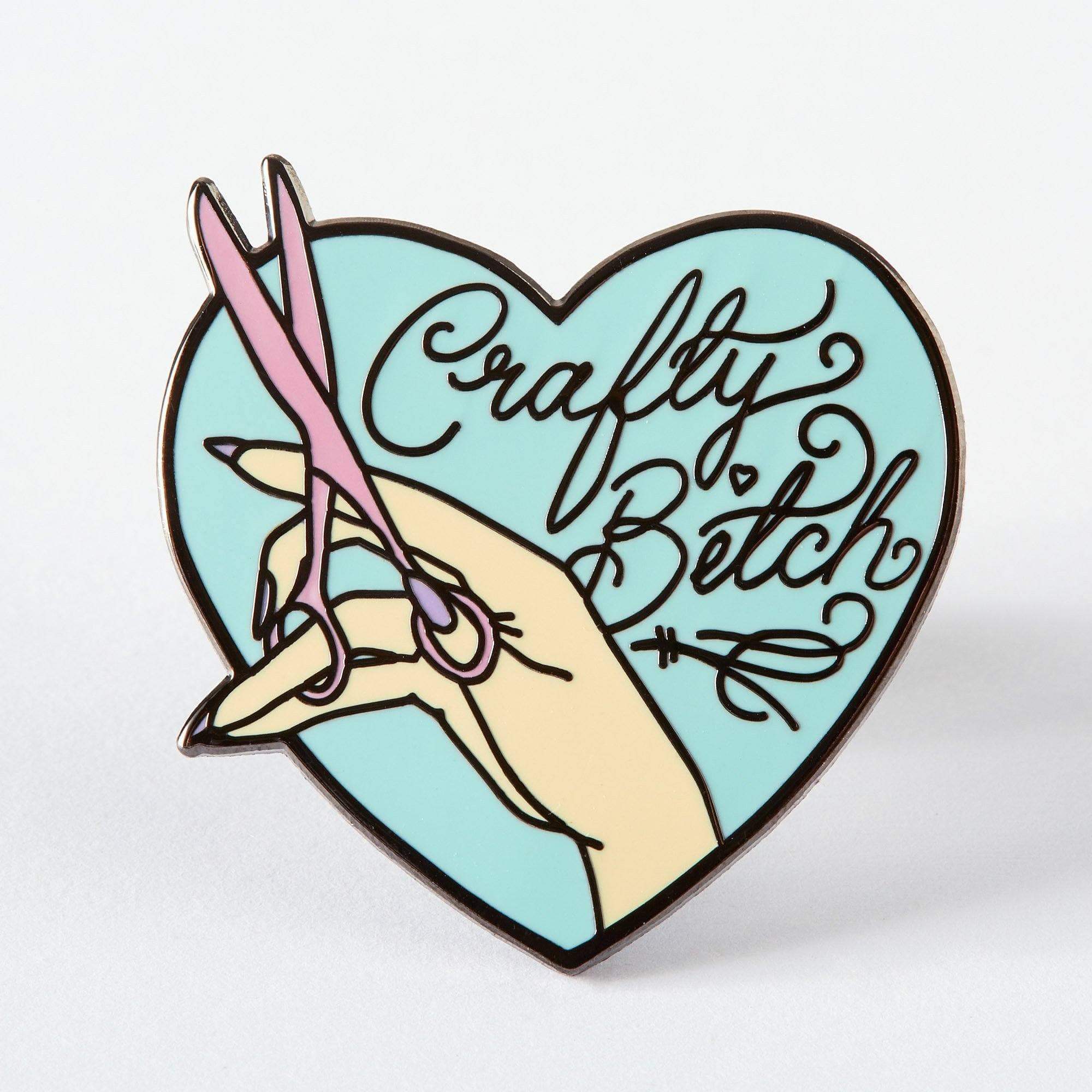 Crafty Bitch Enamel Pin Punkypins 9285