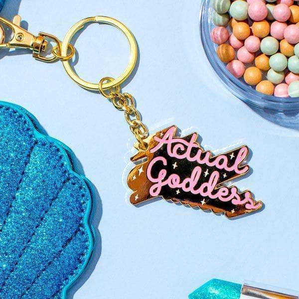 Actual Goddess Enamel Keyring