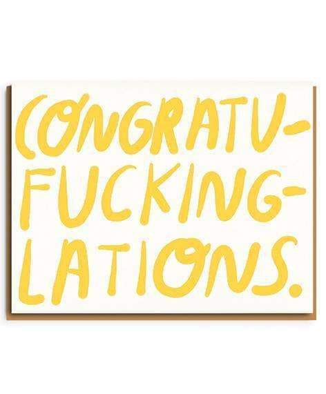 Congratu-fucking-lations Greetings Card