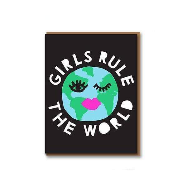 Girls Rule the World Greetings Card