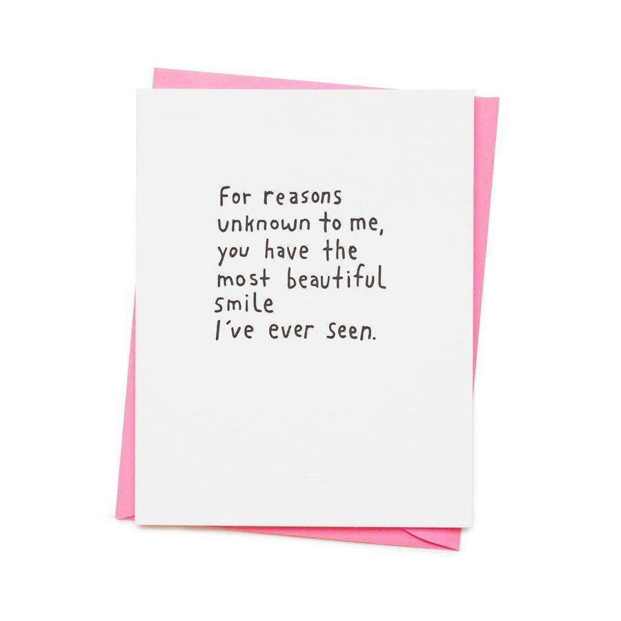 Most Beautiful Smile Greetings Card