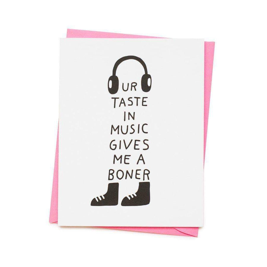 Music Boner Greetings Card