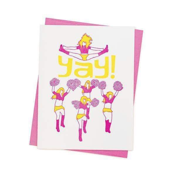 Yay Cheerleader Greetings Card