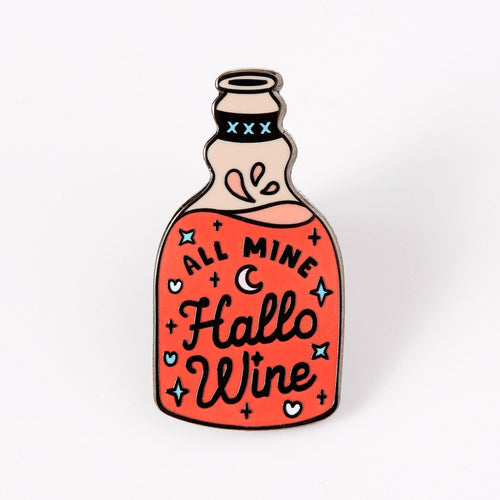 All Mine Hallo-Wine Halloween Enamel Pin