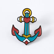 Punky Pins Anchor Tattoo Inspired Enamel Pin