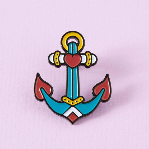 Anchor Tattoo Inspired Enamel Pin