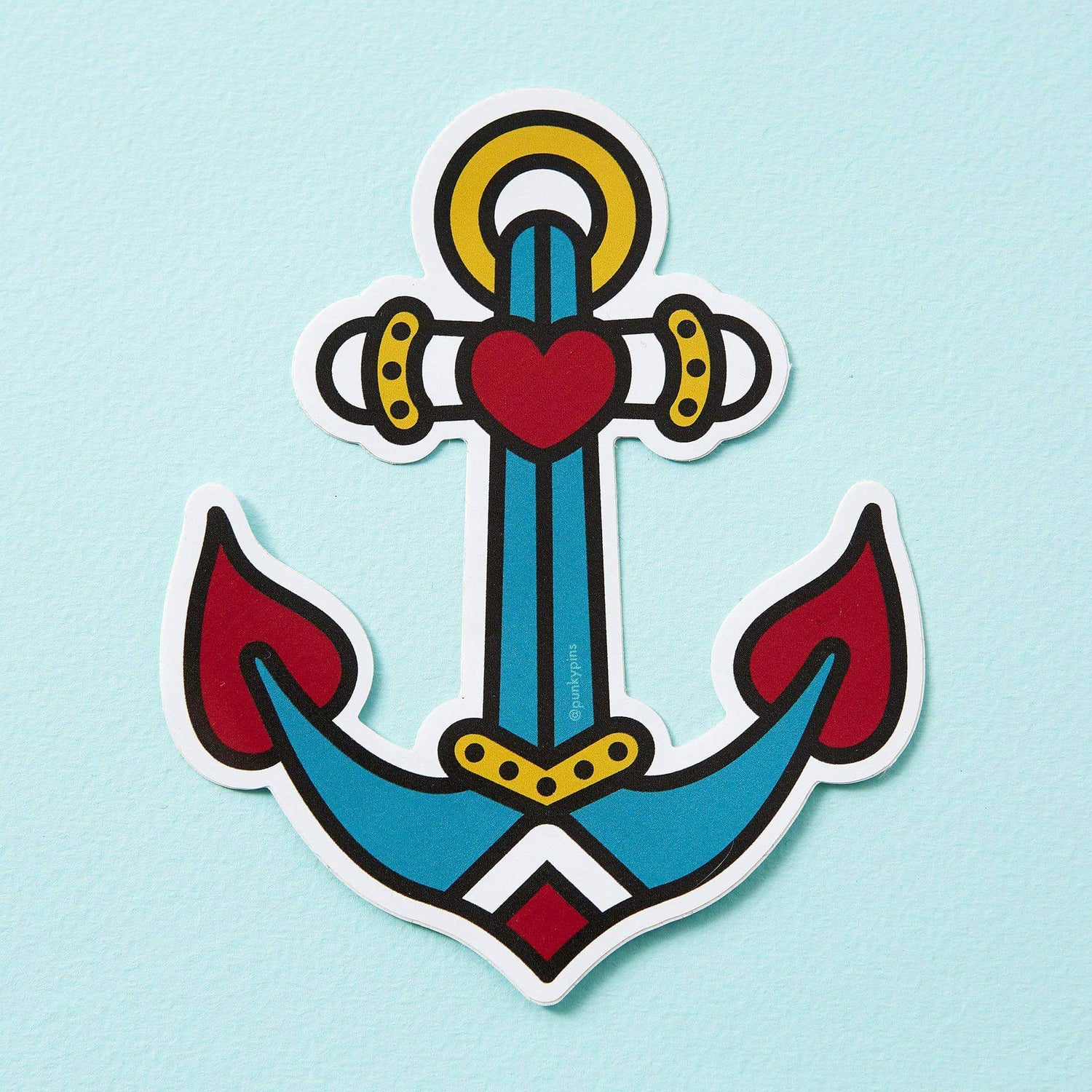 Anchor Tattoo Inspired Vinyl Laptop Sticker