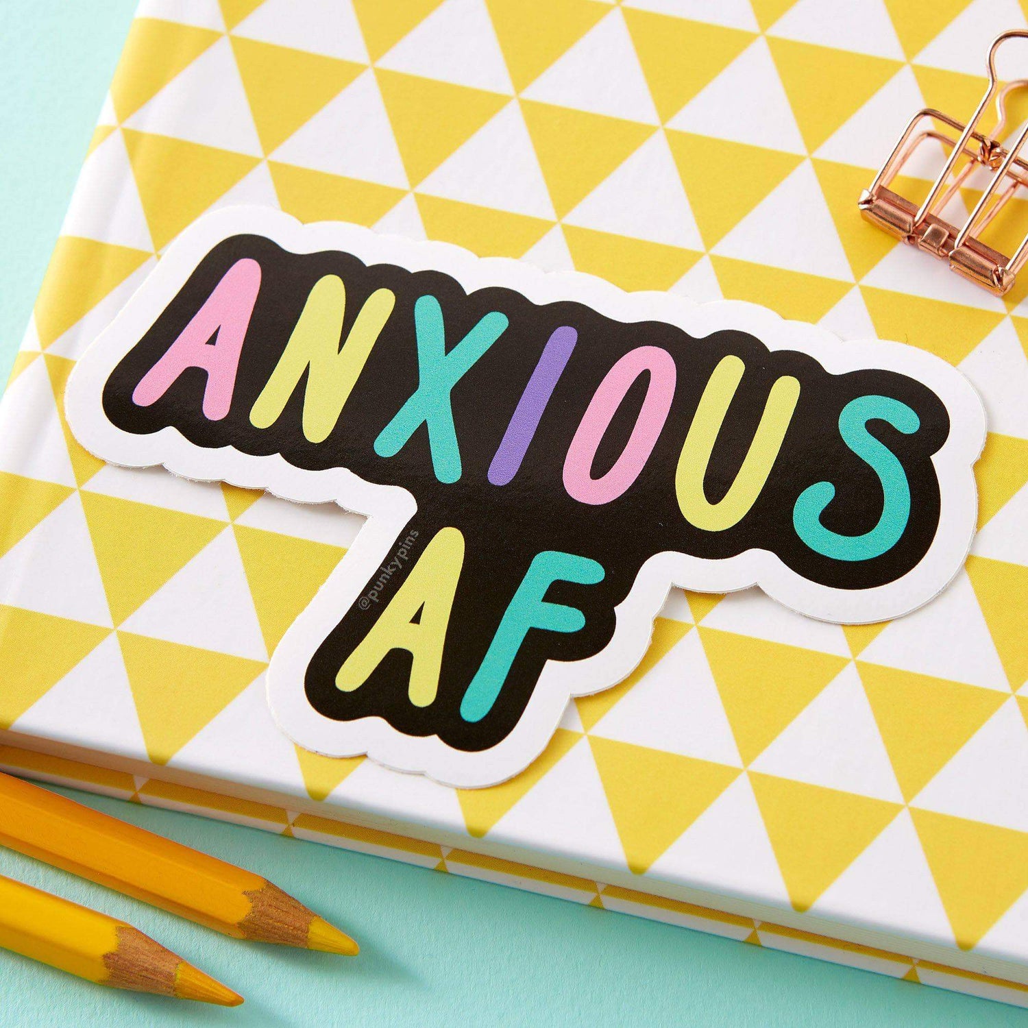 Anxious AF Large Vinyl Sticker