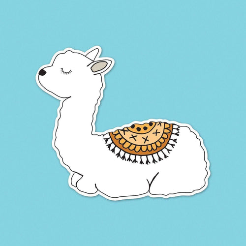 Baby Llama Die Cut Vinyl Sticker