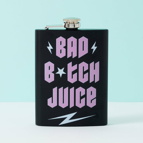 Bad B*tch Tall Black Hip Flask