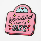 Punky Pins Beautiful Is Not A Size Vinyl Sticker