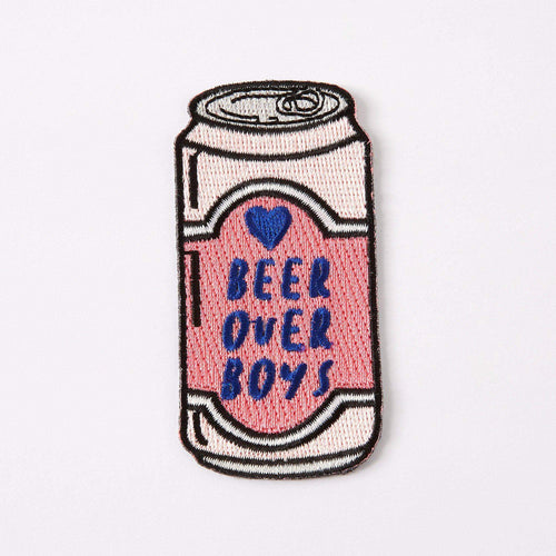 Punky Pins Beer Over Boys Embroidered Iron On Patch