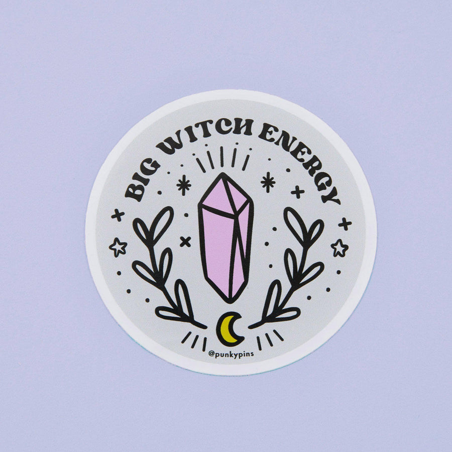 Punky Pins Big Witch Energy Vinyl Sticker