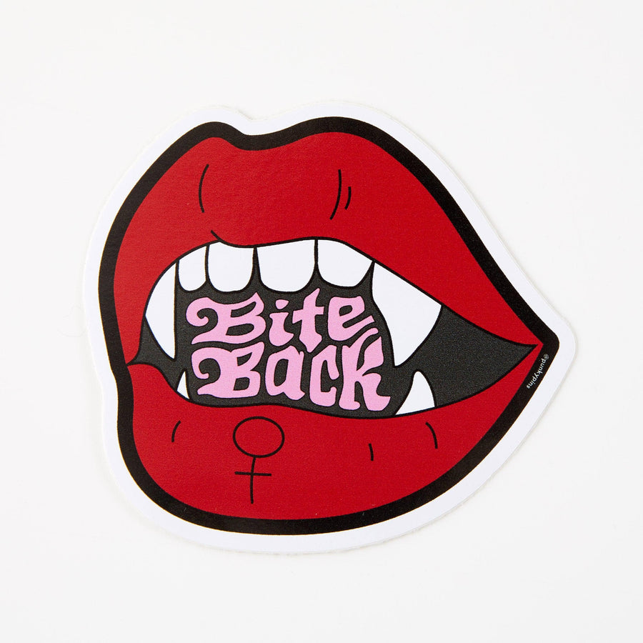Punky Pins Bite Back Vinyl Sticker