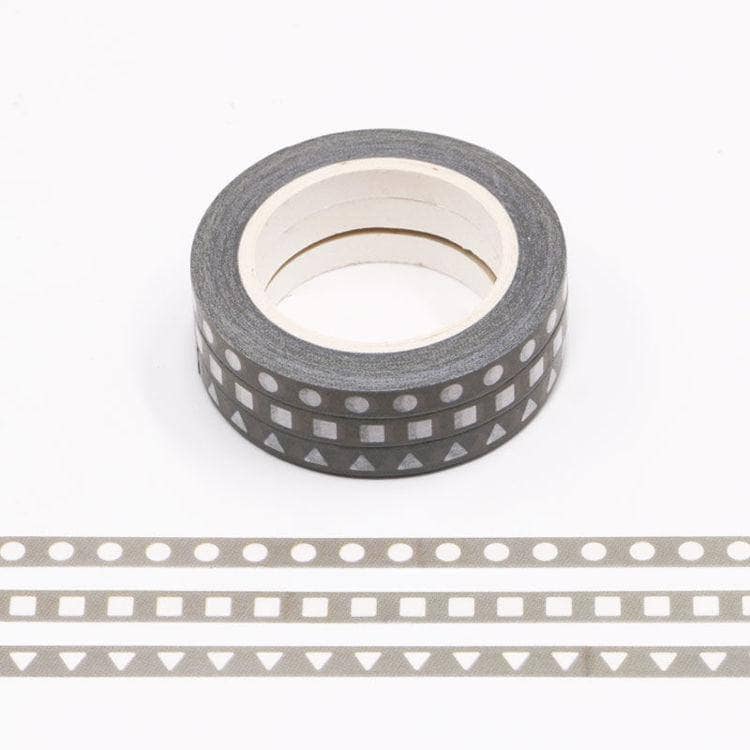 Black and White Shape Design Washi Tape