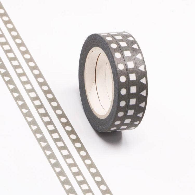 Black and White Shape Design Washi Tape