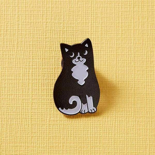 Black & White Cat Enamel Pin