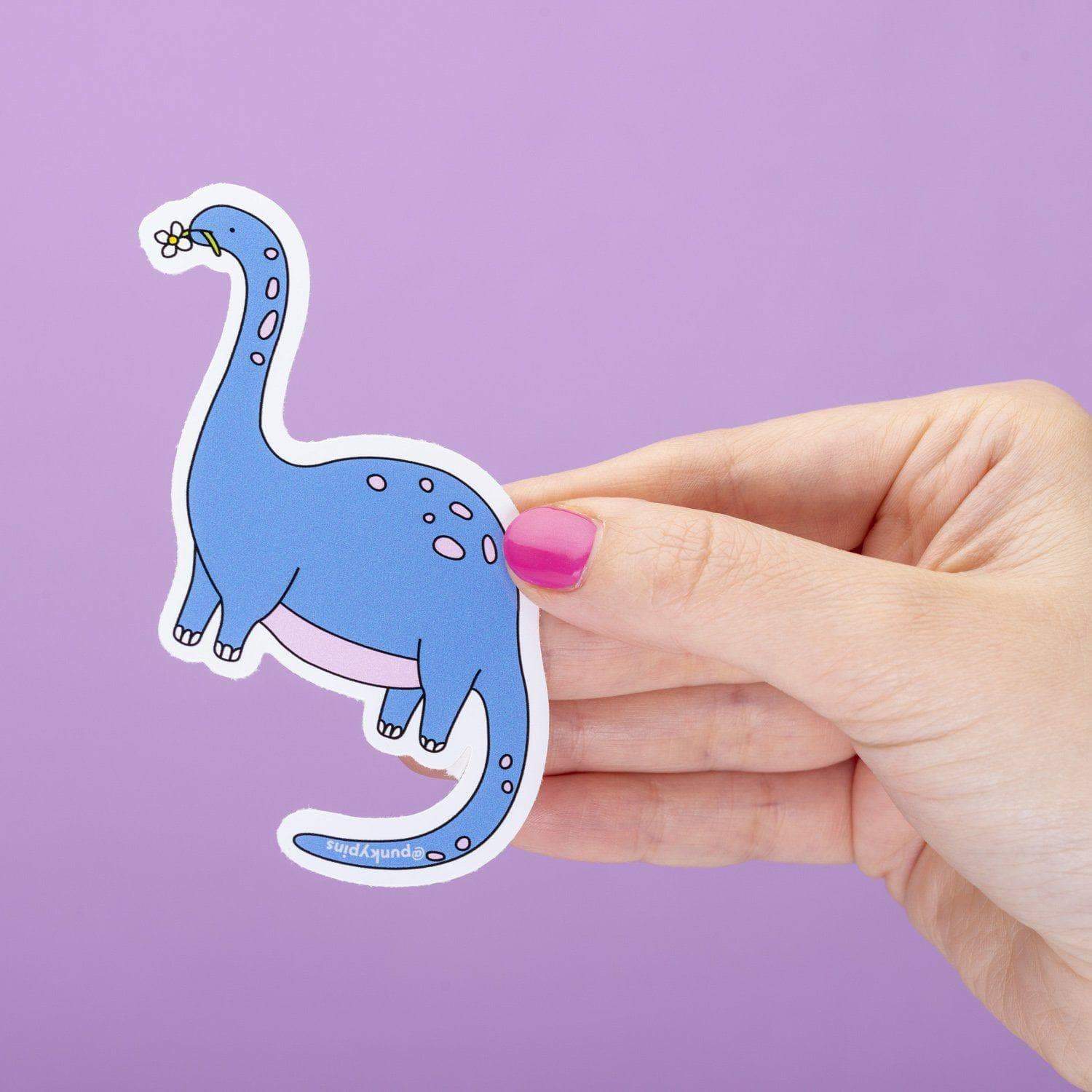 Punky Pins Blue Apatosaurus Dinosaur Large Vinyl Sticker