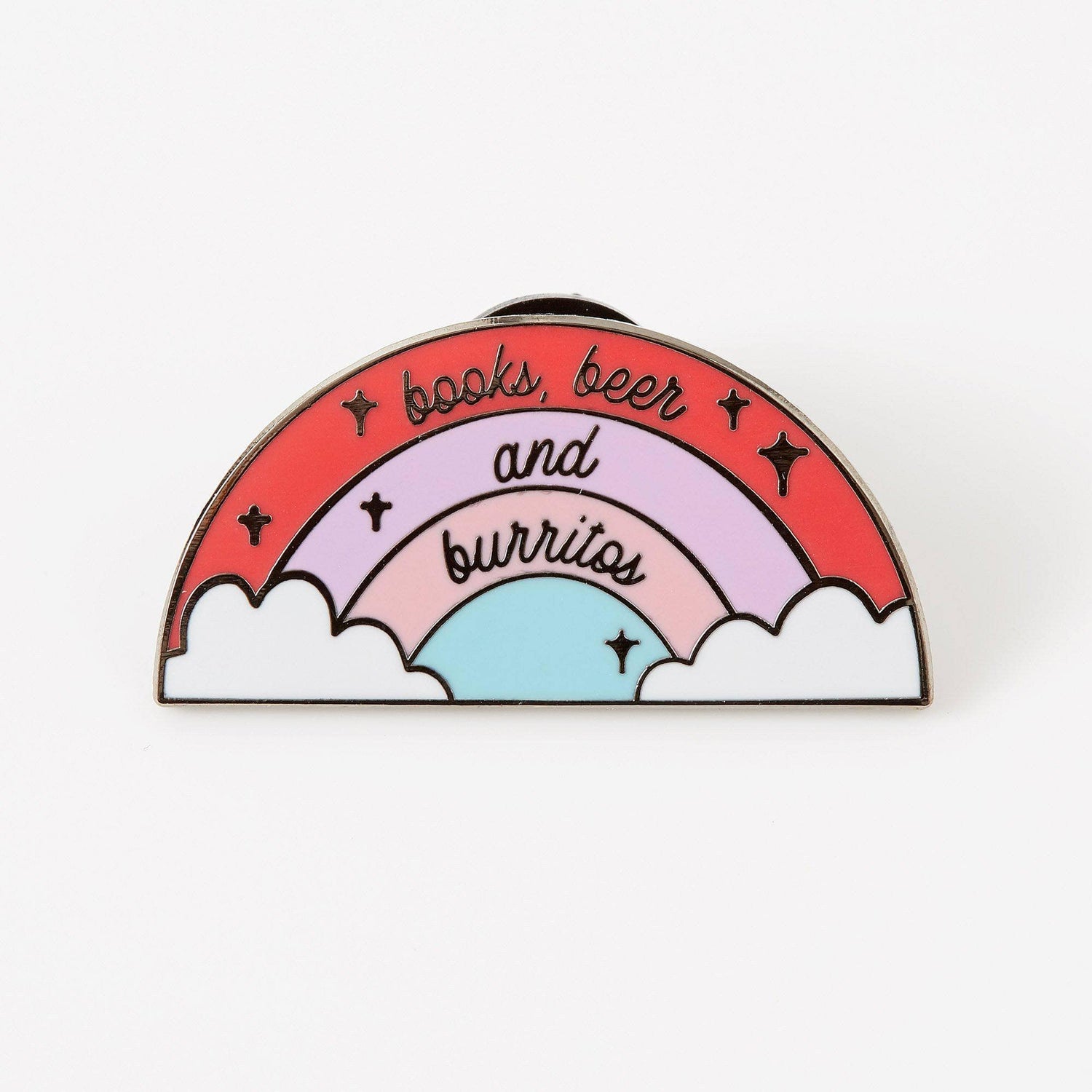 Punky Pins Books, Beer & Burritos Enamel Pin