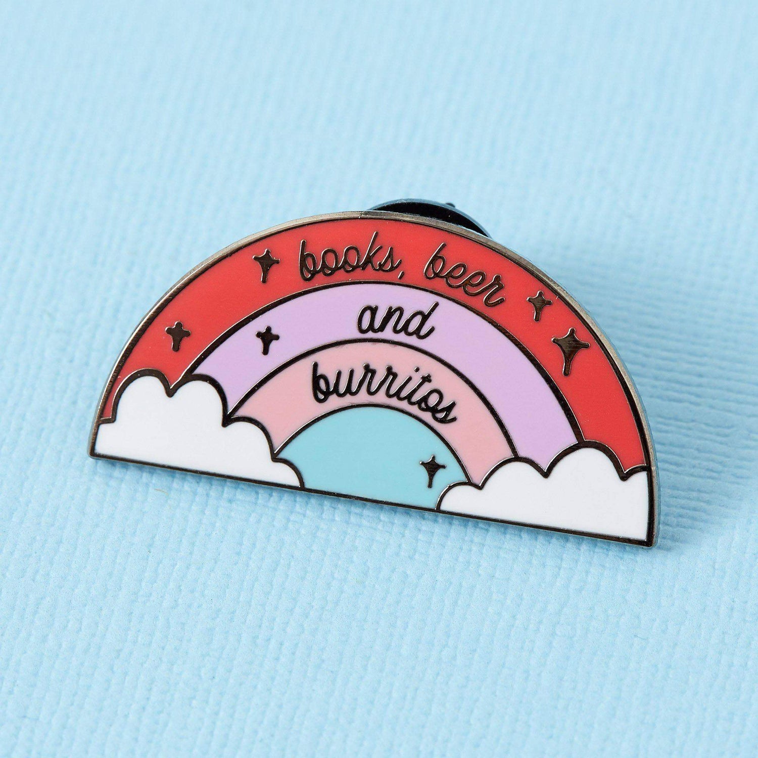 Punky Pins Books, Beer & Burritos Enamel Pin