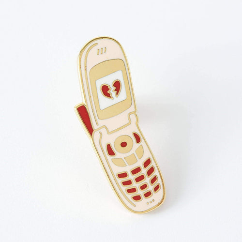 Broken Heart Phone Enamel Pin