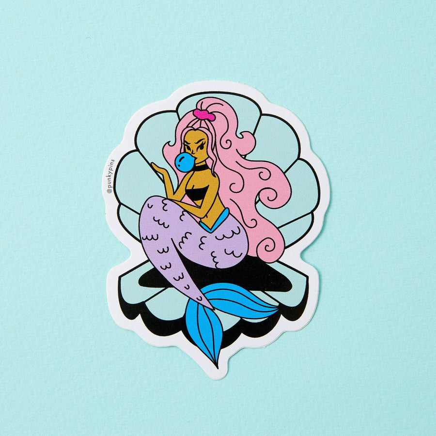 Punky Pins Bubblegum Mermaid Vinyl Sticker