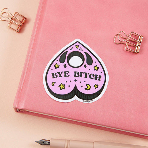 Punky Pins Bye Bitch Planchette Vinyl Sticker