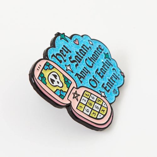 Punky Pins Call To Satan Enamel Pin