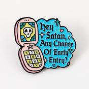 Punky Pins Call To Satan Enamel Pin