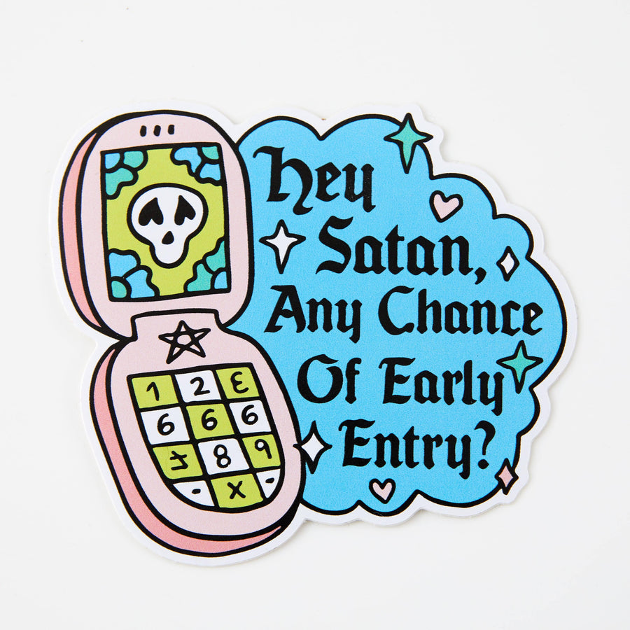 Punky Pins Call To Satan Vinyl Sticker