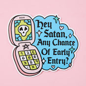 Punky Pins Call To Satan Vinyl Sticker