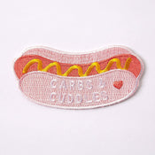 Carbs and Cuddles Hot Dog Embroidered Iron On Patch