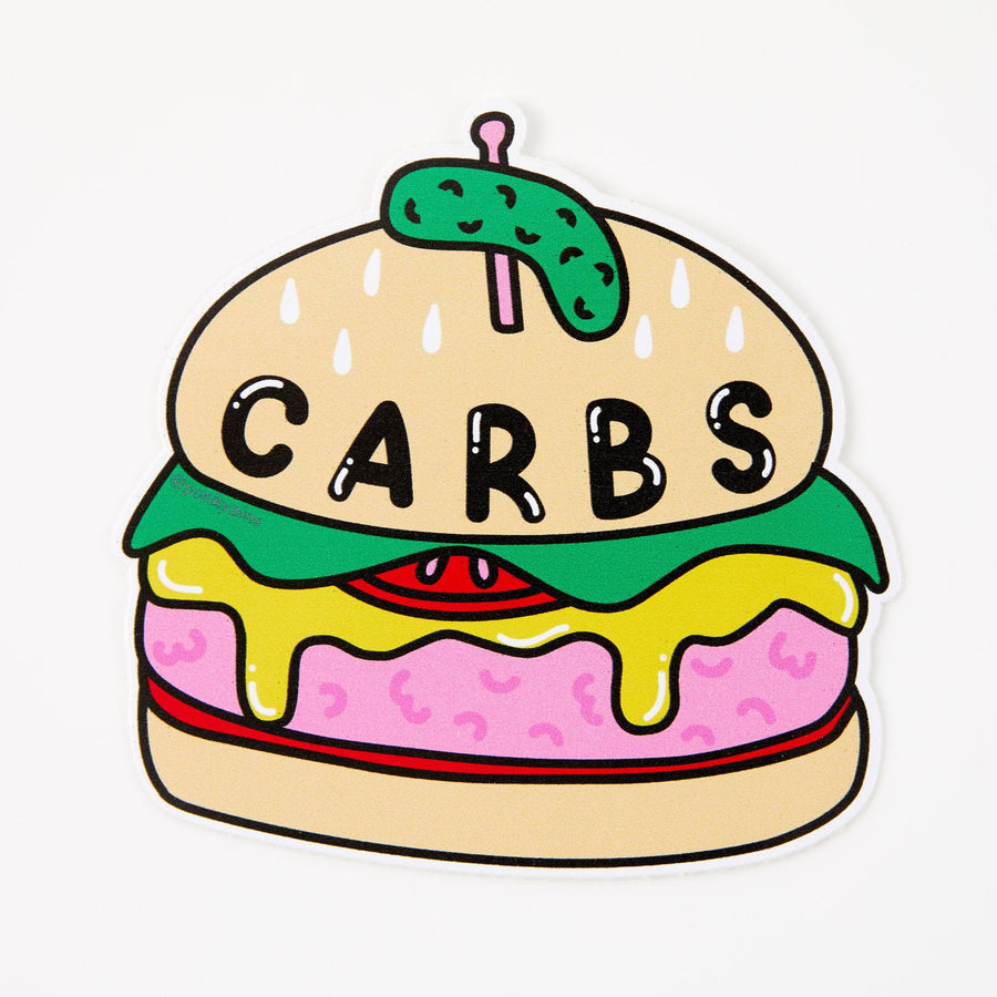 Punky Pins Carbs Burger Vinyl Sticker