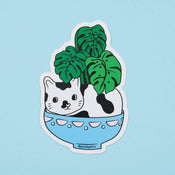 Punky Pins Cat Plant Vinyl Sticker