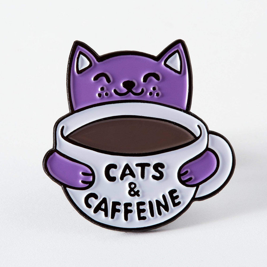 Punky Pins Cats & Caffeine Enamel Pin