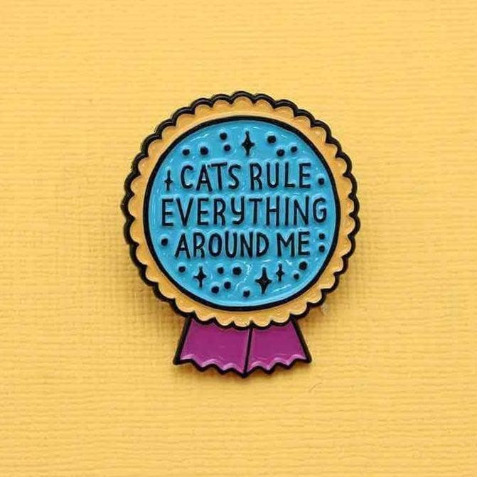 Punky Pins Cats Rule Everything Enamel Pin