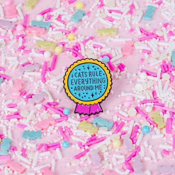 Punky Pins Cats Rule Everything Enamel Pin