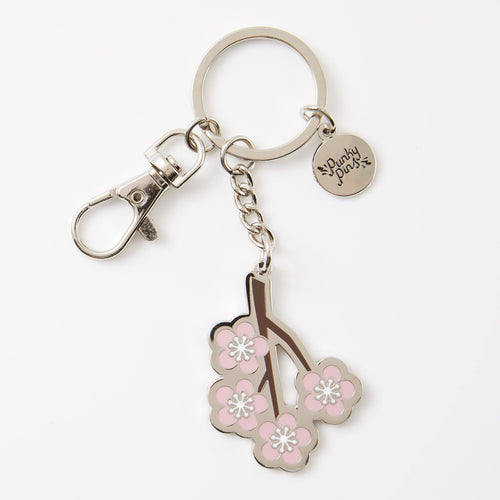 Punky Pins Cherry Blossom Enamel Keyring