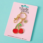 Punky Pins Cherry Enamel Keyring