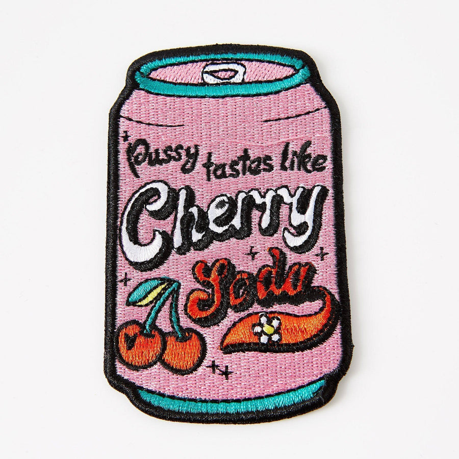 Punky Pins Cherry Soda Embroidered Iron On Patch