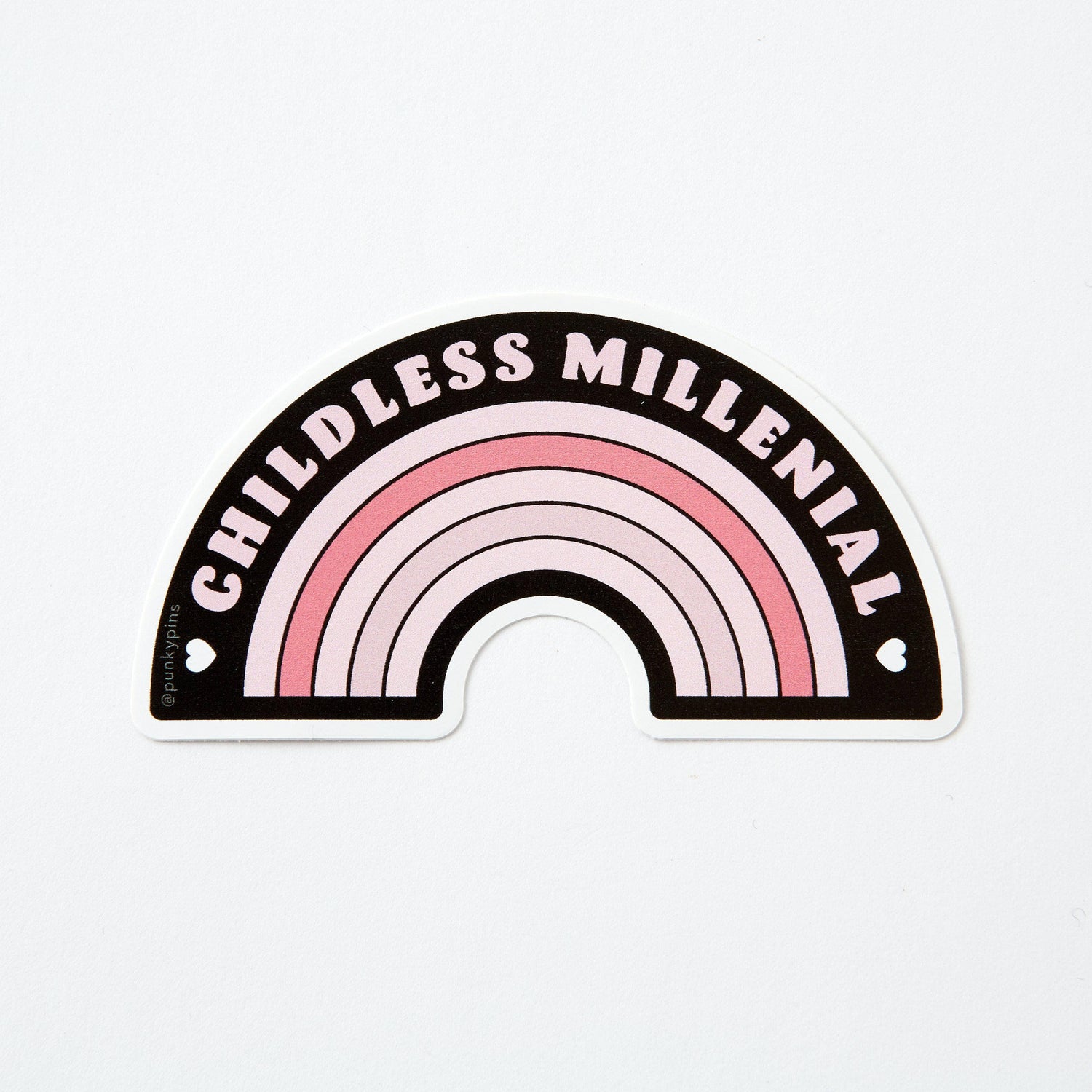 Punky Pins Childless Millennial Vinyl Sticker - Pink