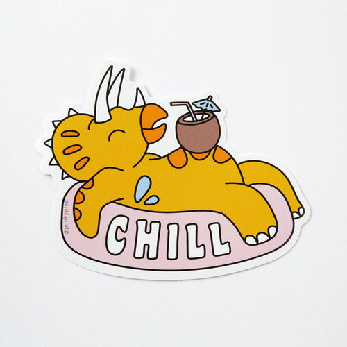 Chill Dinosaur Large Vinyl Sticker