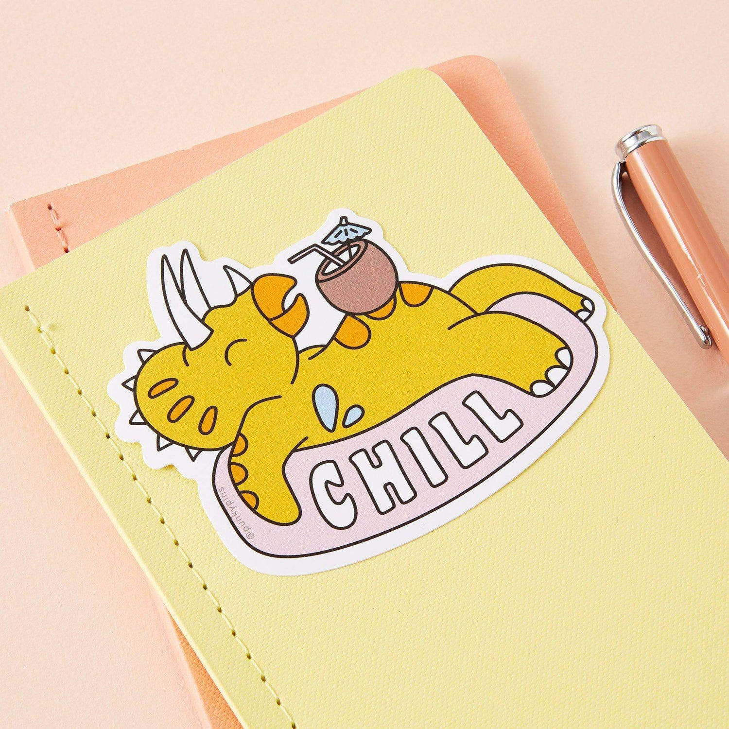 Chill Dinosaur Large Vinyl Sticker