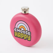 Punky Pins Choose Happy Hip Flask