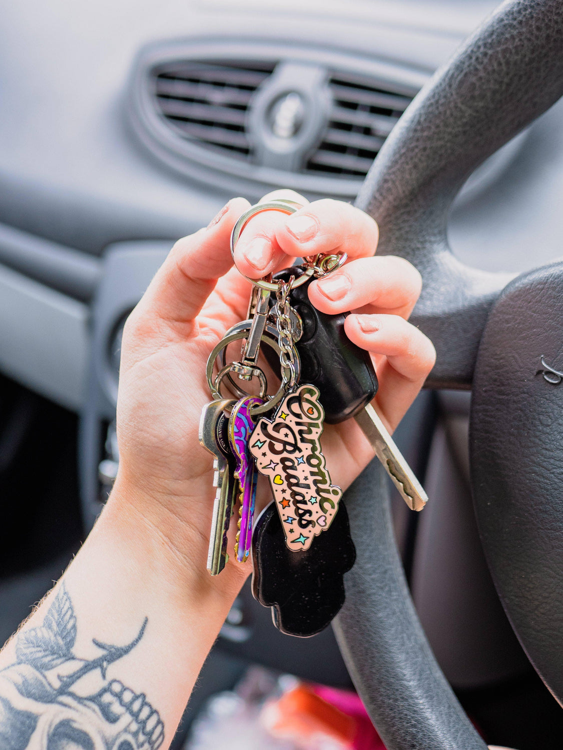 Punky Pins Chronic Badass Hard Enamel Keyring