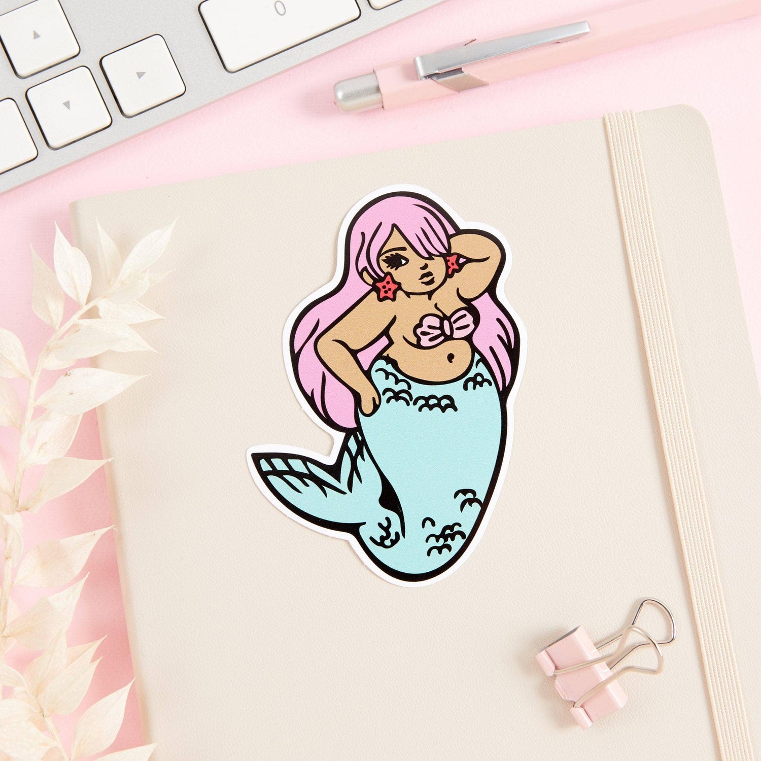 Punky Pins Chubby Mermaid Vinyl Sticker