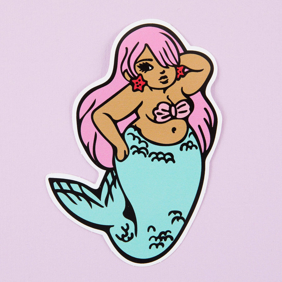 Punky Pins Chubby Mermaid Vinyl Sticker