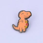 Punky Pins Chubby Orange Dinosaur Enamel Pin