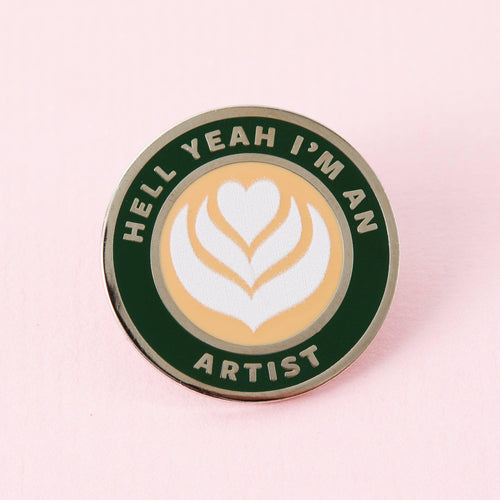 Coffee Artist Enamel Pin