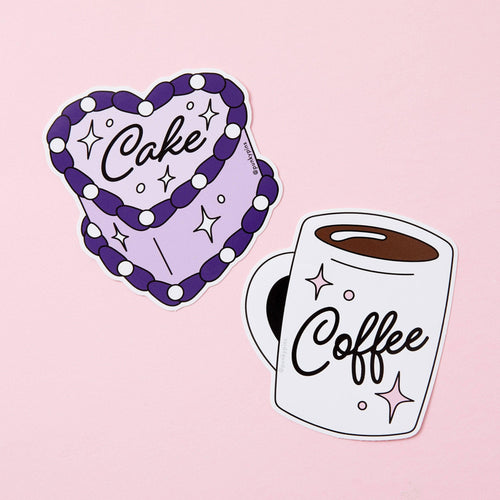 Punky Pins Coffee & Cake 2x Vinyl Sticker Pack